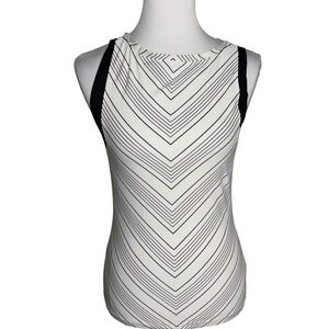 Athleta Black and White Chevron Tank Top